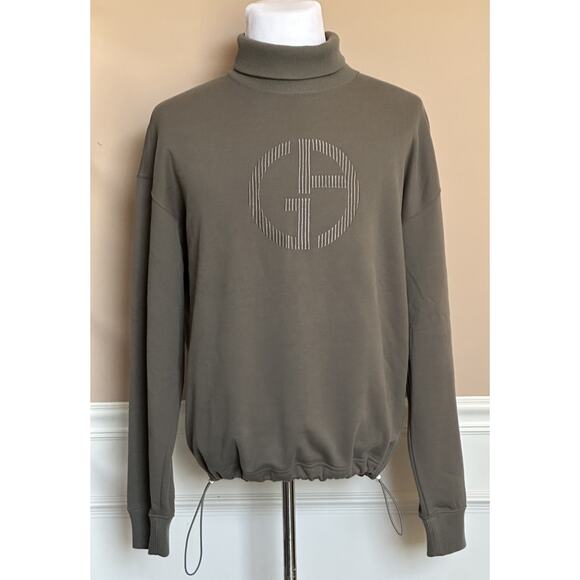 Giorgio Armani Men's Gray Turtleneck Sweatshirt 42 US (52 Euro) 3RSM52 NWT $1195